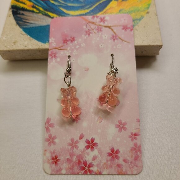 Jewelry - PEACH GUMMY BEAR EARRINGS